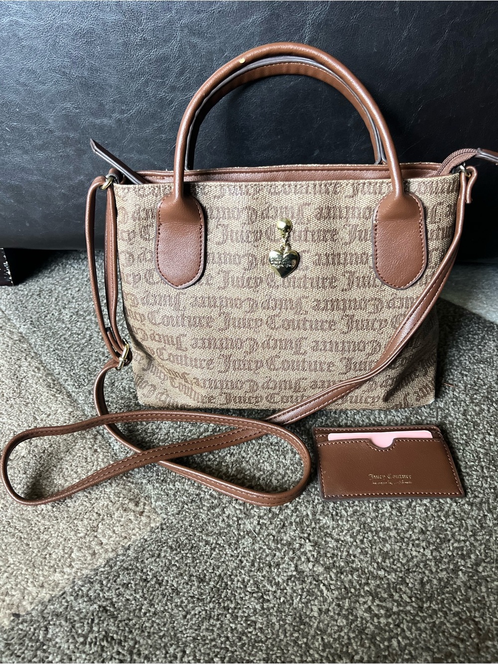 Juicy Couture Logo Purse with Credit Card Wallet